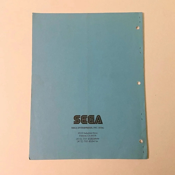Vintage Sega World Series 99 Owners Manual Namoi Kit Version Arcade  Game Manual - Picture 2 of 10